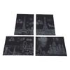 4 Stück Rubbelpapier Stadt Nachtansicht Gebäude Serie Buntes Rubbelpapier mit Stift zum Basteln A4 Feuerwerk Moskau A4 (4 Blatt)
