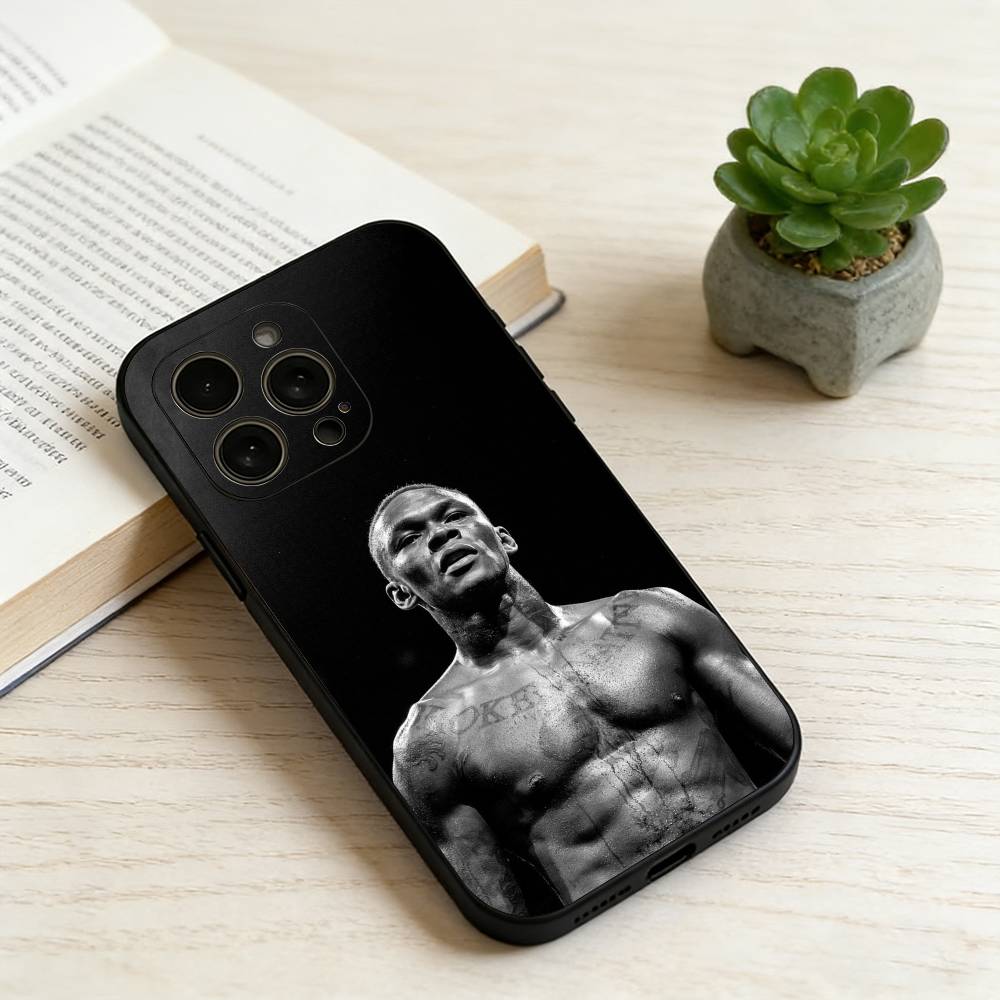 

I-Israel Adesanya Phone Case For iPhone 17,16,15,14,13,12,11 Plus,Pro Max,XS,Soft Silicone Black Cover iPhone17air
