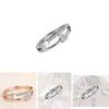 Three Jie Heart Shaped Diamond Inlaid Adjustable Opening Ring Wholesale Silver Jewelry