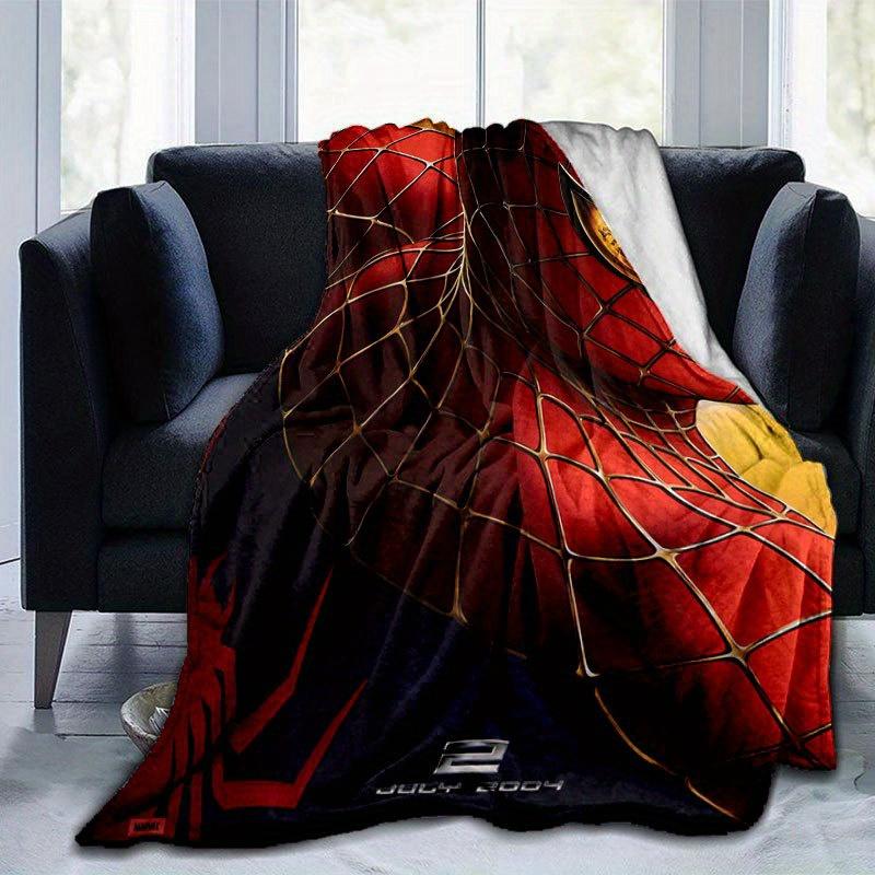 Spider-man Cute Printed Blanket Rectangular Soft Comfortable Modern Style Polyester
