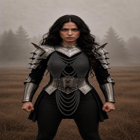 Women s Battle Armor Set Steel Cuirass Chainmail, Medieval Warrior Costume, LARP Equipment