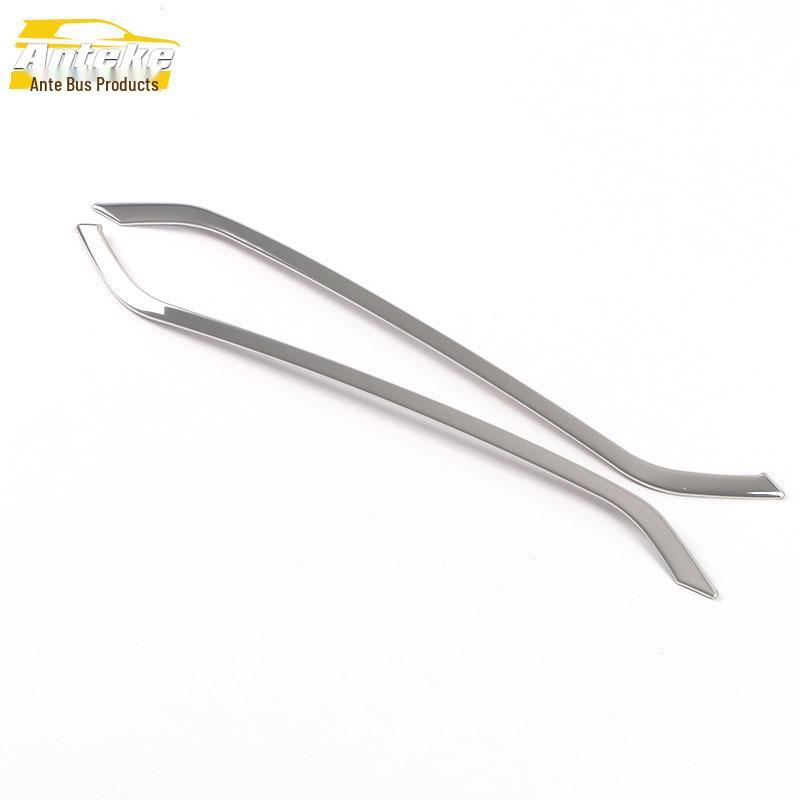 Compatible with 21 Mistra models, this stainless steel rear fog light trim is a stylish trunk accessory.