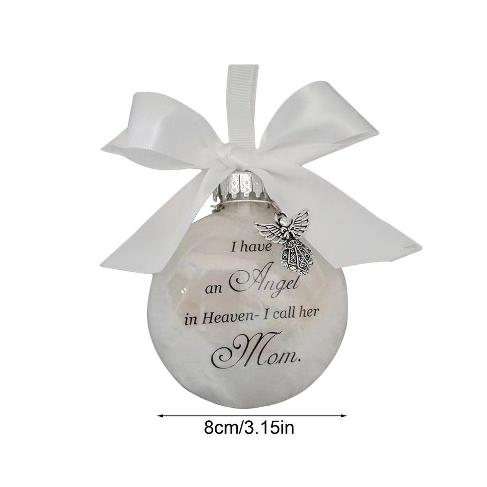 

Navidad 2025 Memorial Home Decor Christmas Balls Angel Ornament Hanging Sign Pendant for Decorations I Have An Angel In Heaven