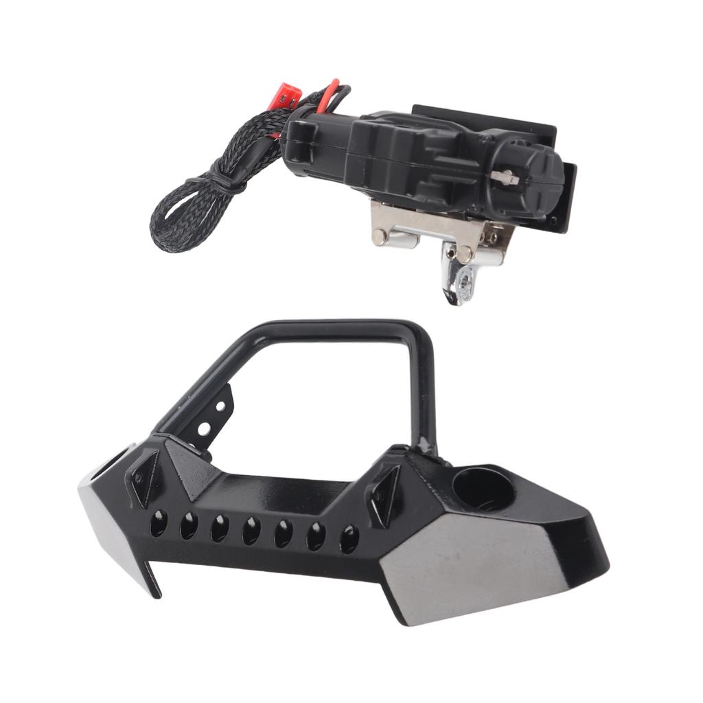 Metall-Frontstoßstange mit Windenlicht-Set für TRAXXASTRX?4 SCX10 II 90046 90047 RC Auto Teile