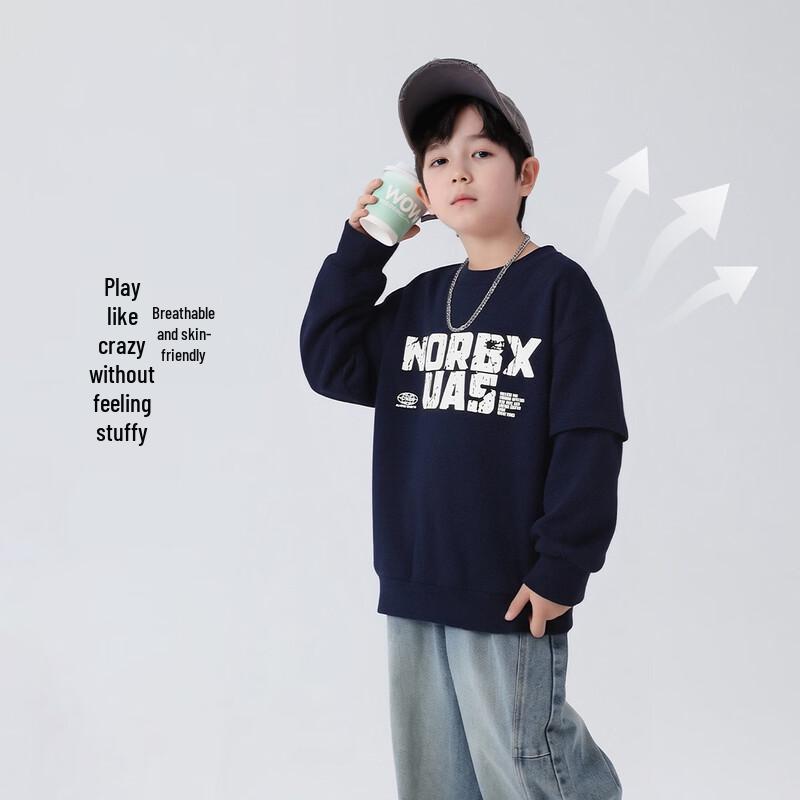 Boys' 2026 Spring/Autumn Pure Cotton Long-Sleeve T-Shirt