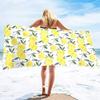 Zitronen Strandtuch Mikrofaser Ultra Weich Super Wasserabsorbierend Pool- und Badetücher Leicht Schnelltrocknend und Sandfreies Handtuch