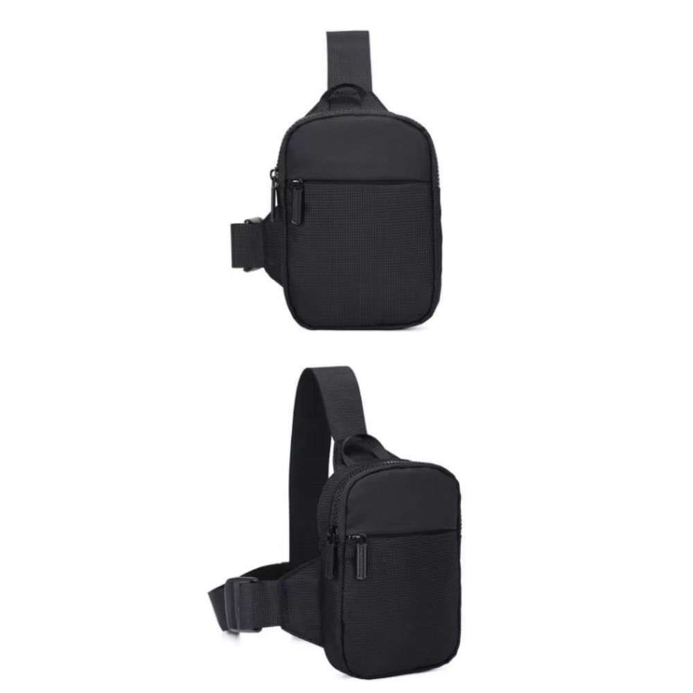 Zipper Mobile Phone Bag Multipocket Small Shoulder Bag Simple Single Bag Men Chest Bag  Male