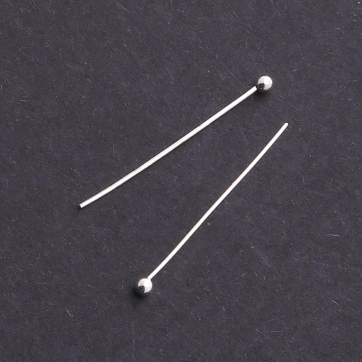 

25 мм Гвоздики с шариком Иглы Материалы для изготовления ювелирных изделий DIY Аксессуары Ожерелье Браслет Серьги 25MM 500pcs серебряный