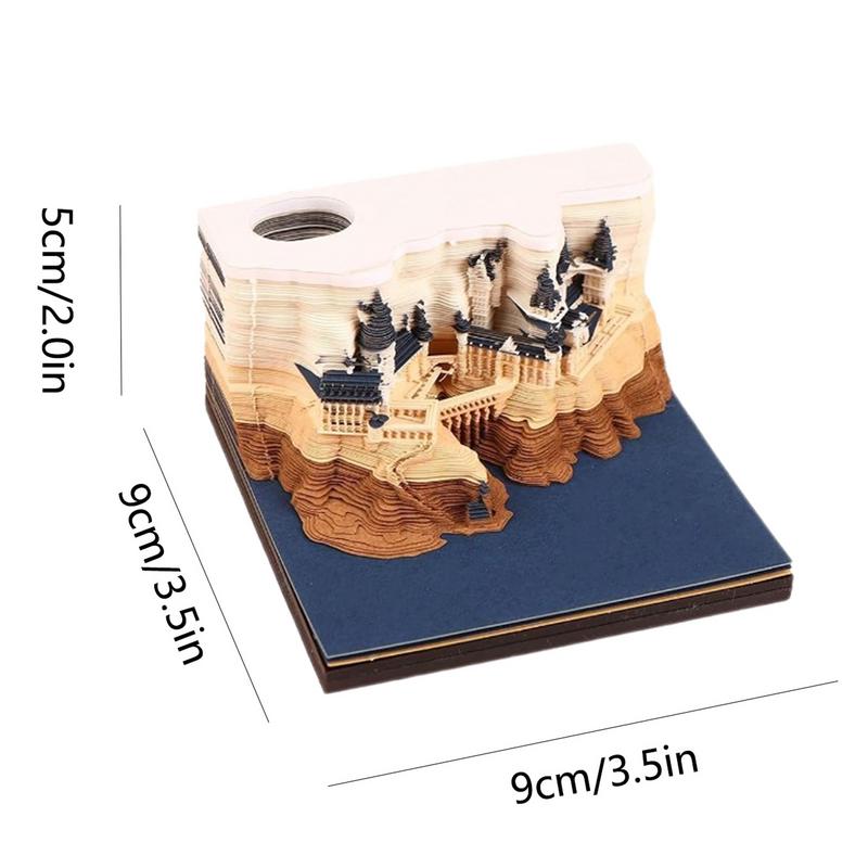 2025 3D Арт Календарь Украшения Бумажная Скульптура Блокнот Бумажная Скульптура Календарь — фото 2