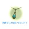 [Horseshoe Motif] Turquoise (8mm Round Bead) Pendant Necklace