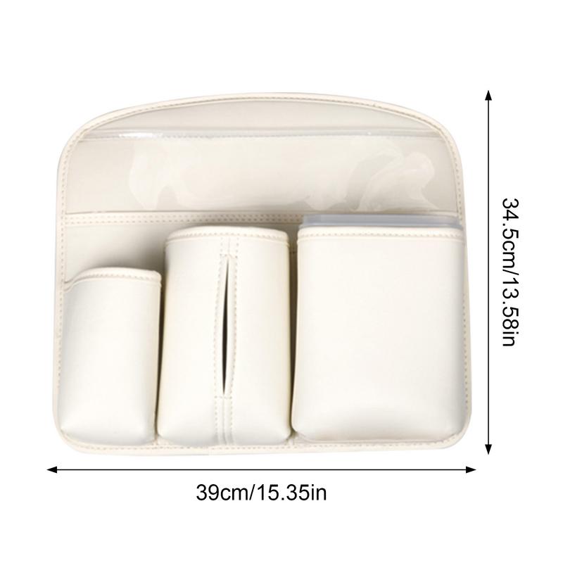 Autositz-Organizer Rücksitz 2 in 1 Leder Auto Snack-Organizer mit mehreren Taschen Multifunktionaler Autositz-Organizer