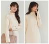 Autumn/Winter Brushed Half-High Collar Long Sleeve Slimming Dress