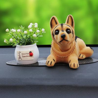 Car Ornament Shaking Head Doll Cute Cartoon Cute Pet Car Doll Shaking Head Dog Car Interior Decoration Car Supplies