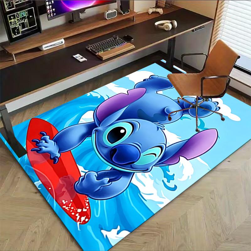 Lilo Stitch Adventure Carpet For Playroom Bedroom Living Room Sofa Home Decorkids Game Area Rug Nonslip Floor Mat