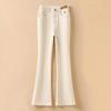 Fashion Women Flare Jeans Spring Autumn Solid Slim Pants Korean Simple High Waist Versatile Street Office Lady Casual Trousers