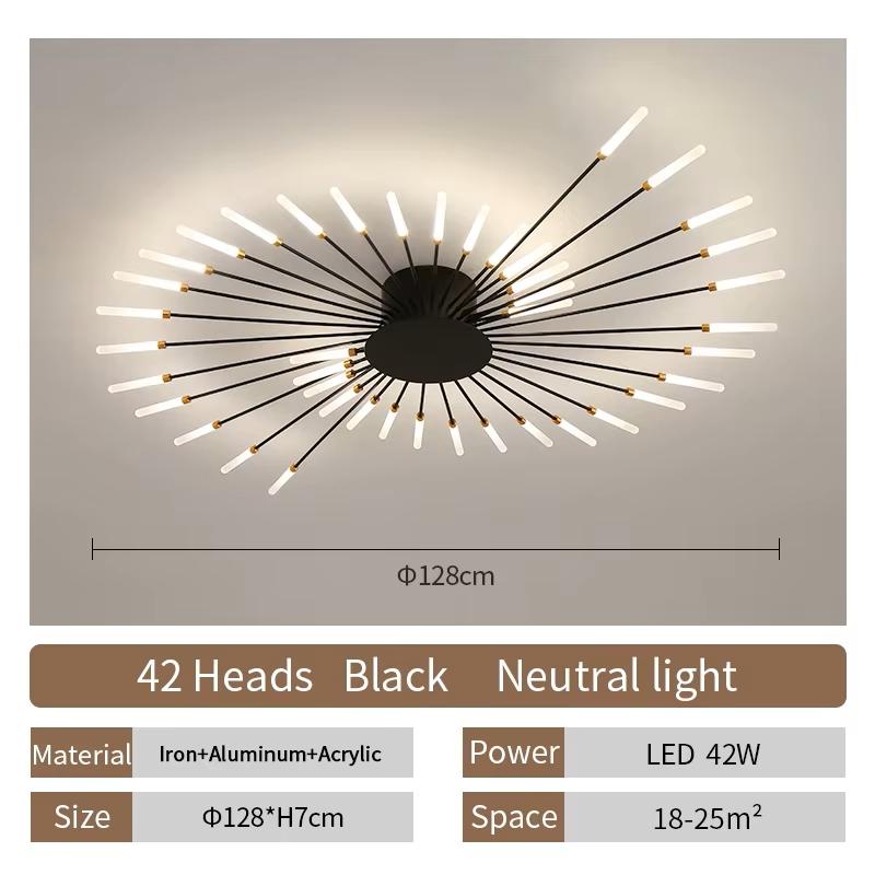 Modern Creative Fireworks LED Ceiling Lamp Nordic Living Room Lights Lustre Home Indoor Bedroom Dining Room Ceiling Chandeliers