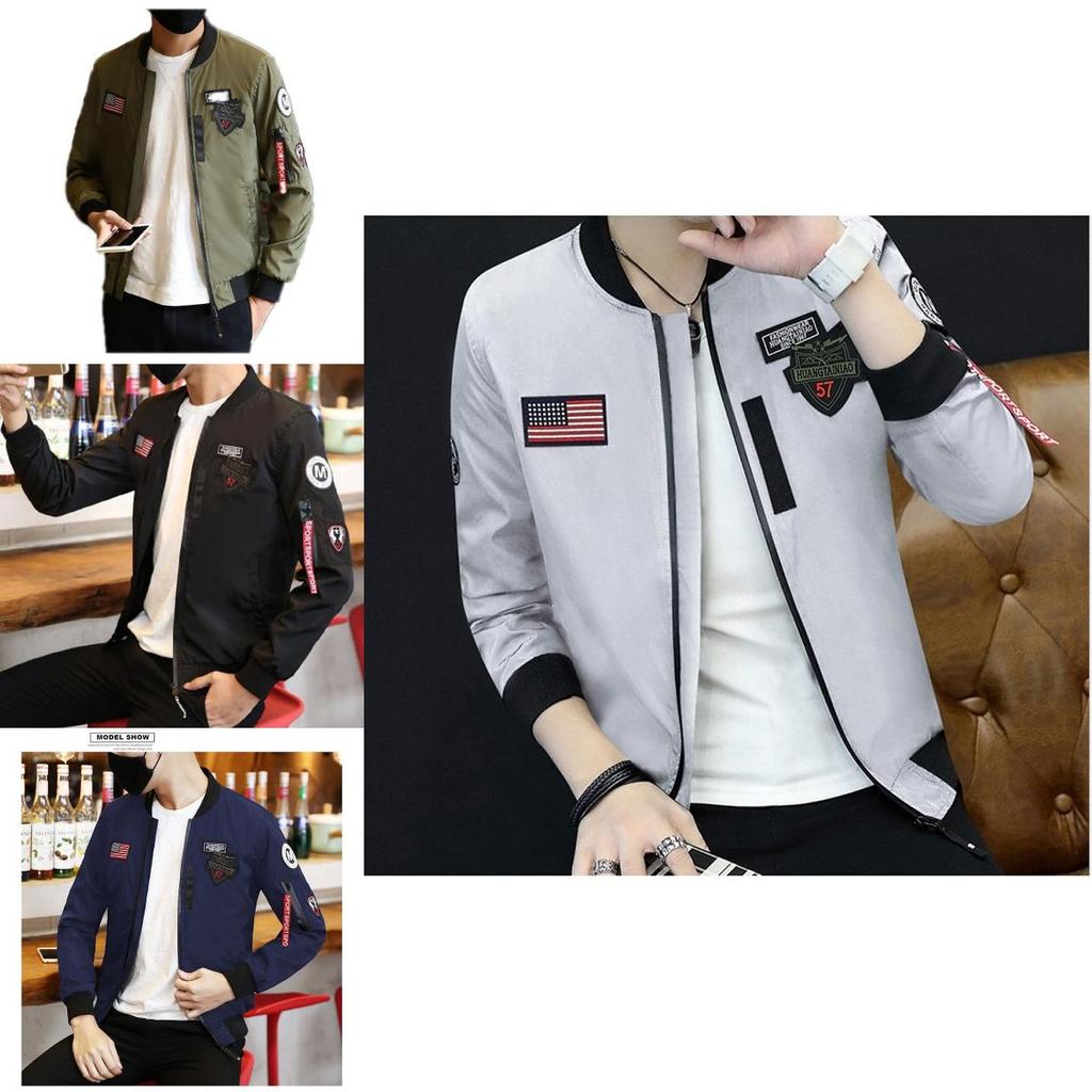 New Collar Mens Baseball Uniform Korean Version Of The Air Force Jacket Flight