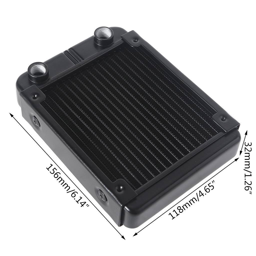 Aluminum Water Cooling Radiator 18 Tubes Heat Exchanger CPU Heatsink Cooler Fast Heat Dissipation for PC Computer