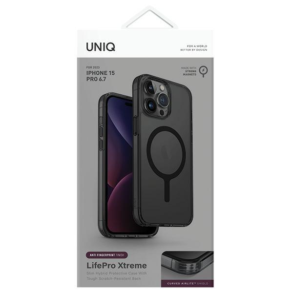 UNIQ LifePro Xtreme iPhone 15 ProMax 6.7" Magclick Charging Case Gray/frost Smoke