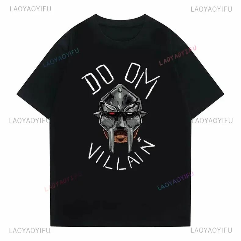 2024 Funny Men Tshits Singer Mf Doom Madlib Madvillain Double Sided Tops Male Hip Hop Clothing Casual Style Graphic T Shirts