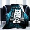 1pz Coperta morbida in flanella stampata con bandiera del football nazionale dell'Uruguay per camera da letto adulta, soggiorno, divano, campeggio, viaggi, regali per tifosi, regali di Natale