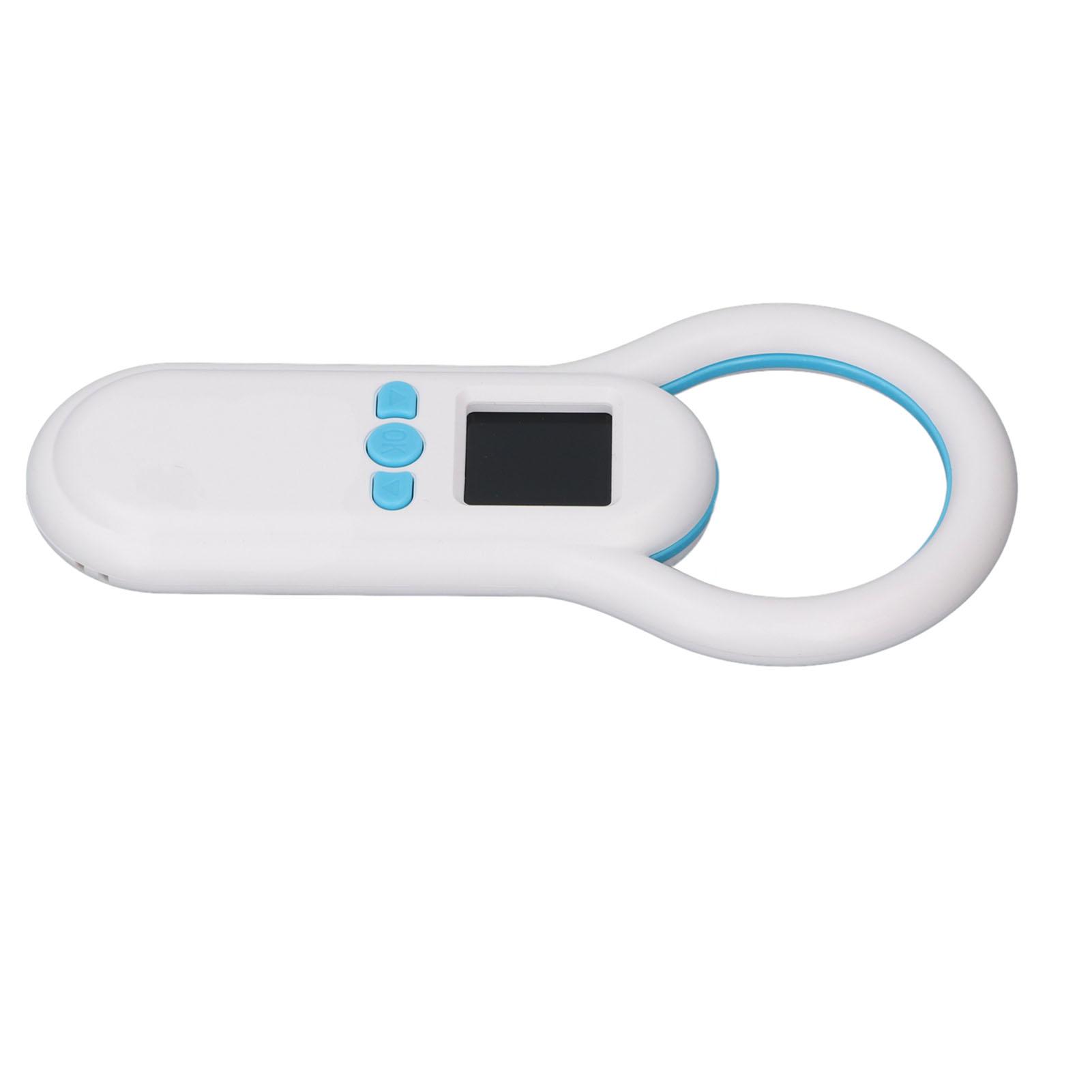 Escáner de Microchip para Animales Pantalla de 1,44 pulgadas Almacenamiento de 500 Datos 915M USB 2.4G Inalámbrico BT Lector Escáner de Chip para Mascotas