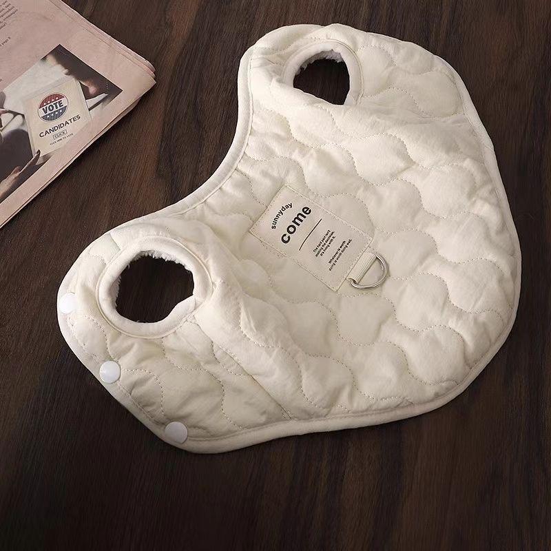 Cat Autumn Winter Vest Warm Thickened Small Medium Dog Clothes Outdoors Traction Buckle Vest Pet Clothes Pet Coat Pet Supplies