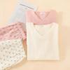 Marshmallow Double Comfortable Loungewear Salmon Women's Spring/Summer Pajamas, 100% Cotton, Gauze, V-Neck, Moisture-Wicking, Quick-Drying, Sleepwear,