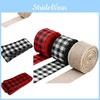 Stylish Red And Black Plaid Christmas Ribbon Perfect For Elegant Holiday Wrapping