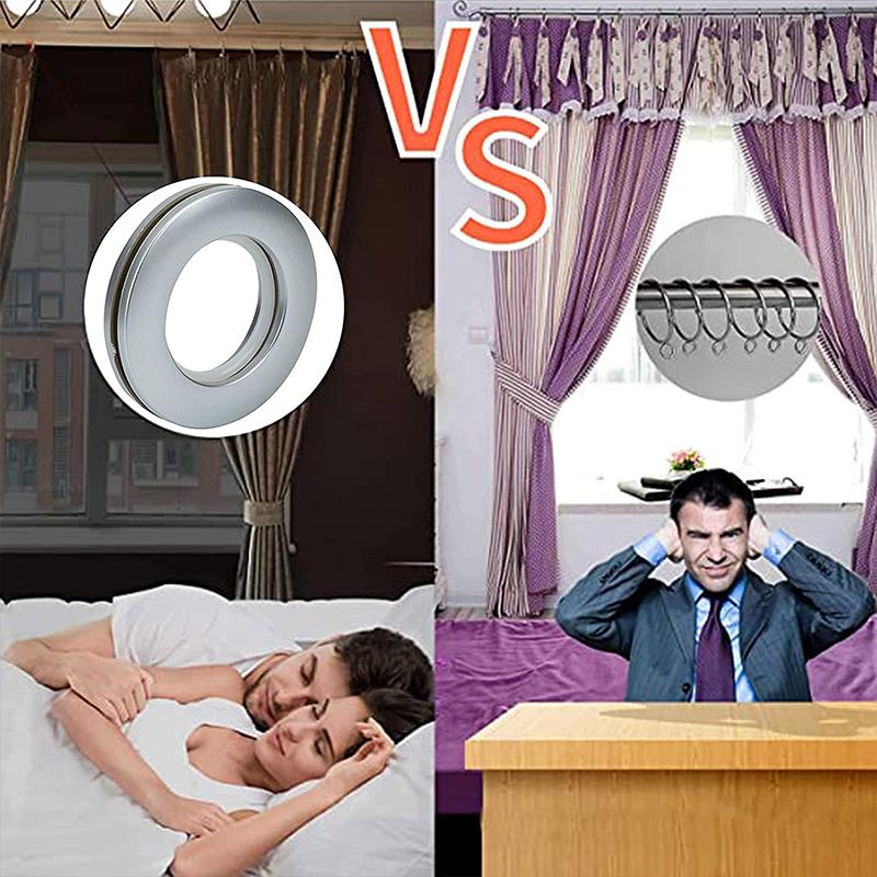 50Pcs Curtain Grommet Top Eyelet Rings Curtain Eyelet Metal Ring Low Noise Roman Rod Ring DIY Home Curtain Accessories
