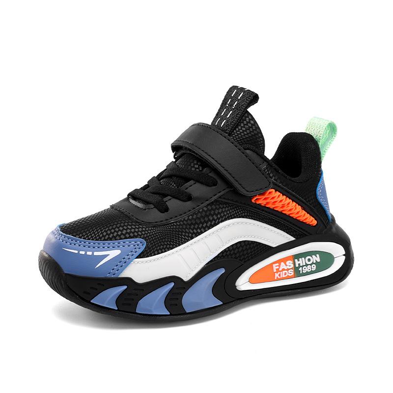 Shoes Children's 7-12 Running Sports Leather Wear-resistant Boys' Shoes Fashion Versatile Spring and Autumn Running Shoes