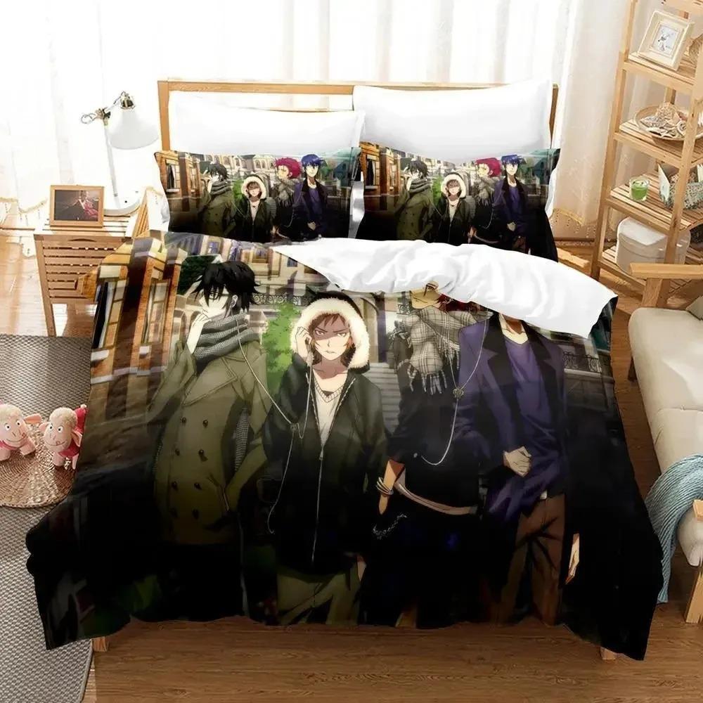 K Project Mikoto Suoh No Blood! No Bone! No Ash! Bedding Set Cartoon Anime Three-piece Set Adult Kid Bedroom Duvet Cover Sets