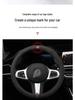 Suede & Genuine Leather Steering Wheel Cover for 9th & 10th Gen Accord - Ultra-Thin, All-Season
