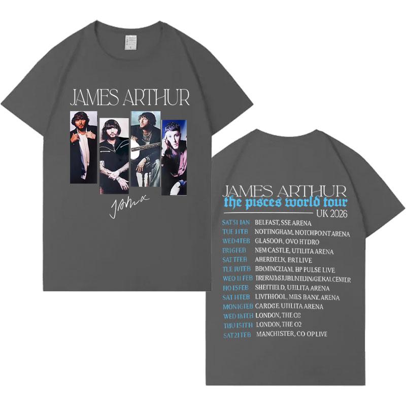 Singer James Arthur Mens T Shirt Fashion New Album 2026 Casual Oversized TShirts Hip Hop High Quality Cozy Short Sleeve Unisex