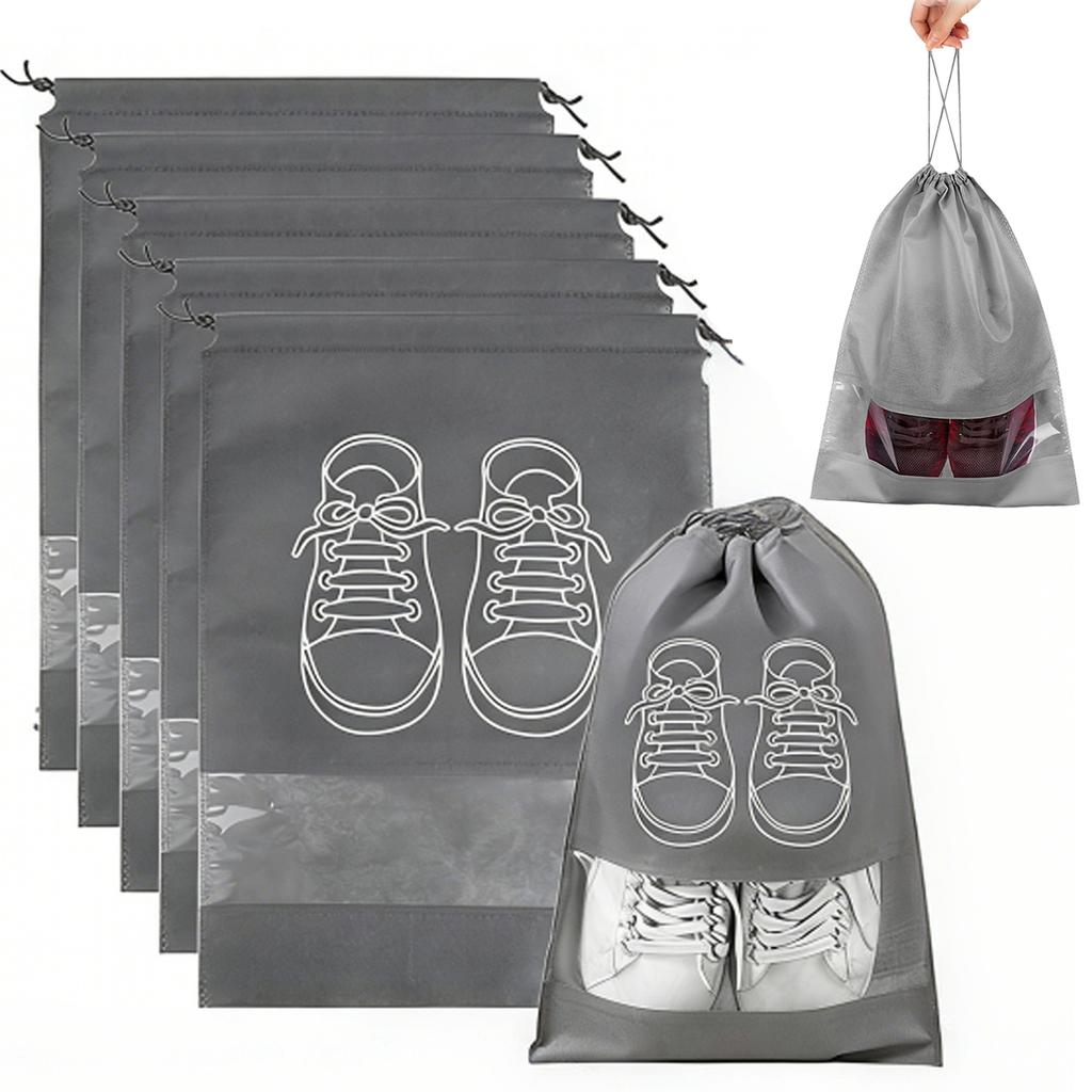 5/10/15 PCS Travel Shoe Bag with Clear Window – Dustproof Reusable Organizer for Boots & Sneakers, Fits Suitcase, Gym Bag & Home