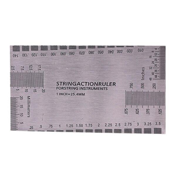 

Шаблон для измерения калибра струн Настройка Гитары Измерительная Вилка Бас Лютник Линейка Метрическая Таблица Перевода На Обратной Стороне stainless steel
