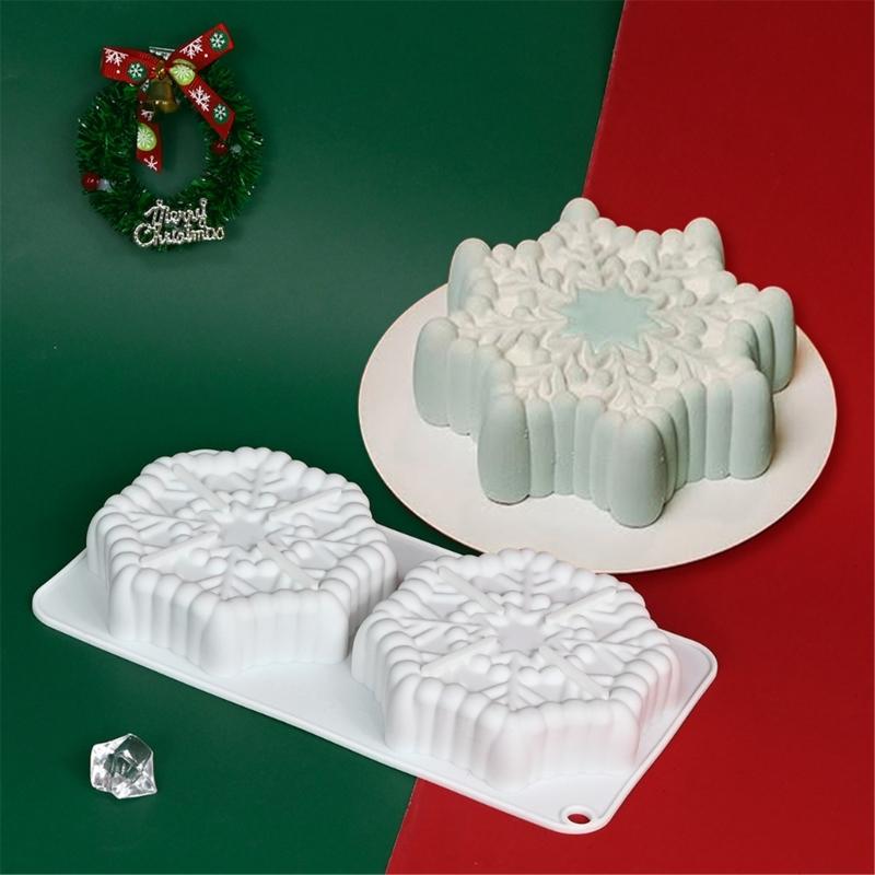 Flexible Silikon Schneeflocken Kuchenform Hitzebeständig Gebäck Backform Ofenfest Schokoladenform Küchenbackgeschirr