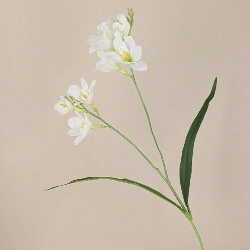 2 Fork Artificial Freesia Flowers Real Touch Surface Simulation Petals Simulation Whelan Flower Handcrafted Details
