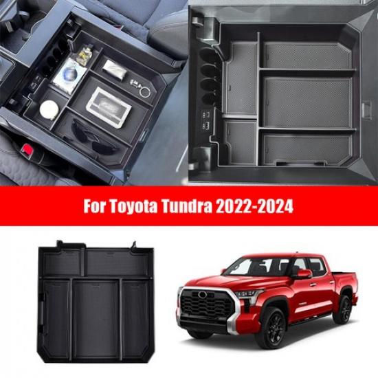 Center Console Organizer Armrest Tray Storage Box For -2024 Toyota Tundra US