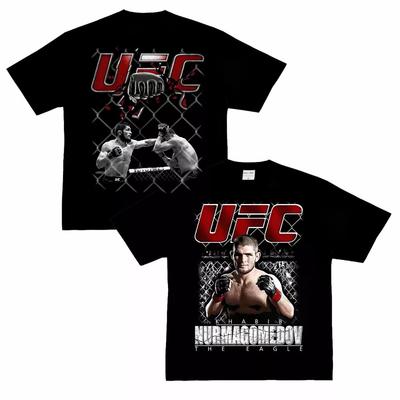 Khabib Nurmagomedov "Orzeł" Dwustronna Koszulka Oversize UFC, Niepokonany Mistrz Graficzna Koszulka, Unisex Codzienny Top