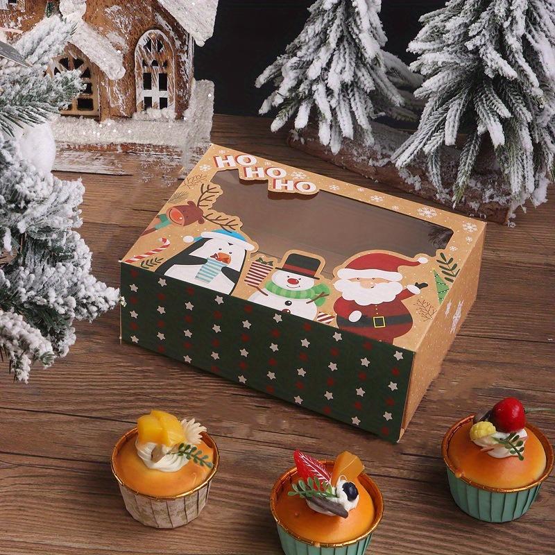 12pcs/set,4 Patterns(3pcs for Each Pattern),donut Packing Box,cupcake Box,window Transparent Mousse Box,dessert Packing Box,egg Tart Box