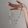 High-end Long Style, a Variety of Wearing Methods, Sweater Chain, High-end Gray Pearl Necklace, Femininity, Niche Light Luxury Collarbone Chain