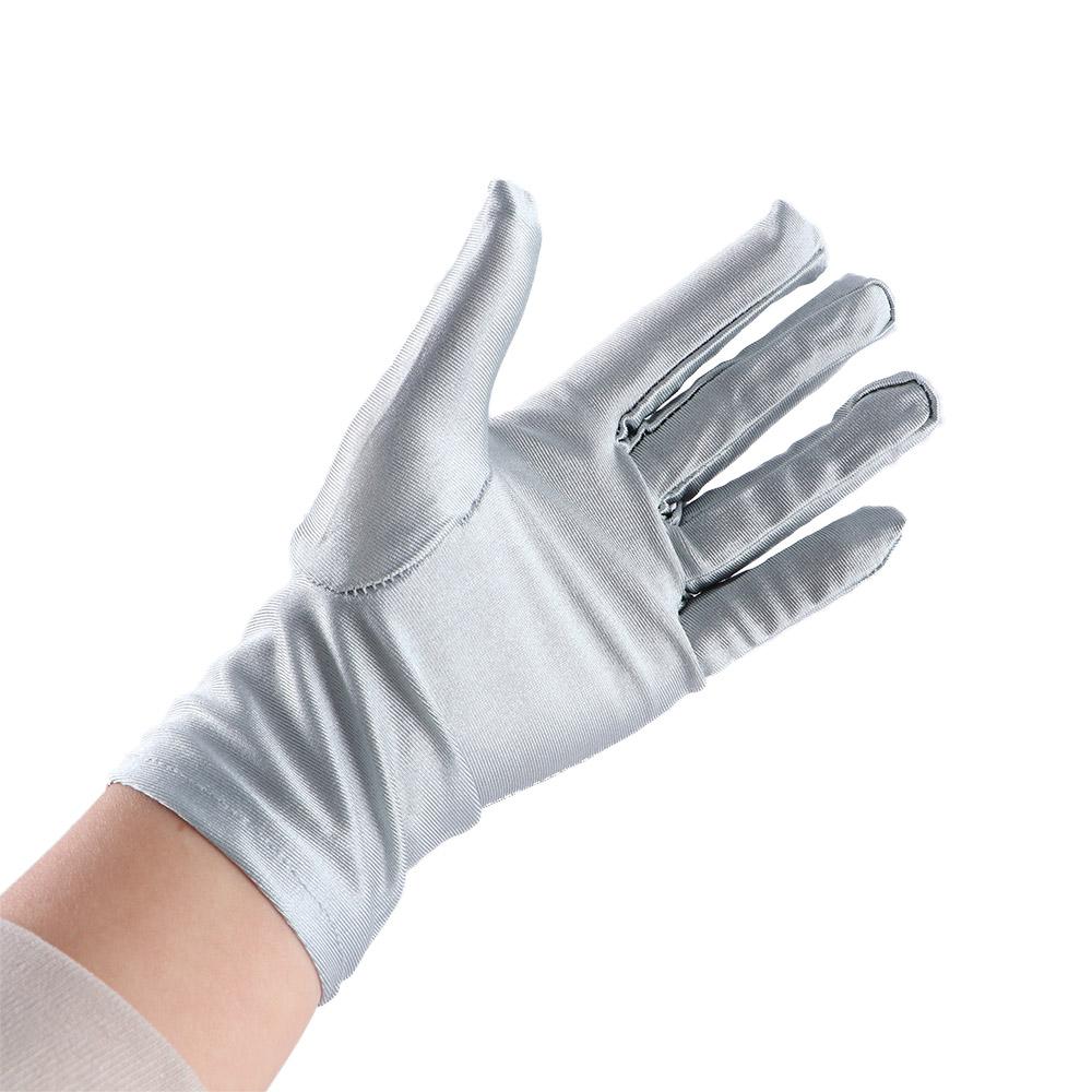 Women Men Pure Color Elastic Spandex Summer Anti-UV Sun Protection Etiquette Gloves Driving Gloves