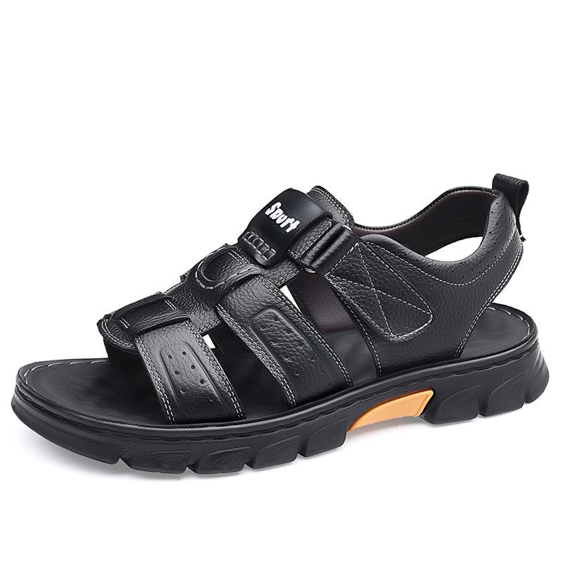 Breathable Mens Beach Shoes New Light Men's Sandals Non-Slip Man Summer Flats Anti-collision Toe Male Commercial Affairs Sandaly