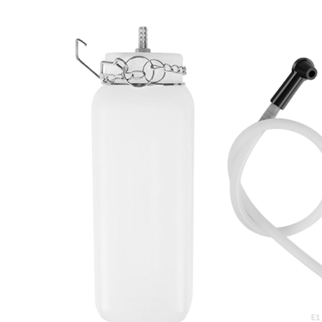 Brake Bleeder Bottle with Tube and Chain, Professional Oil Change Kit Manual Drain Tool