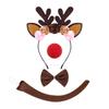 Reindeer Costume Set Reindeer Ears Nose Tail Bowtie Tutu Animal Fancy Costume Kit Accessories for Halloween Cosplay