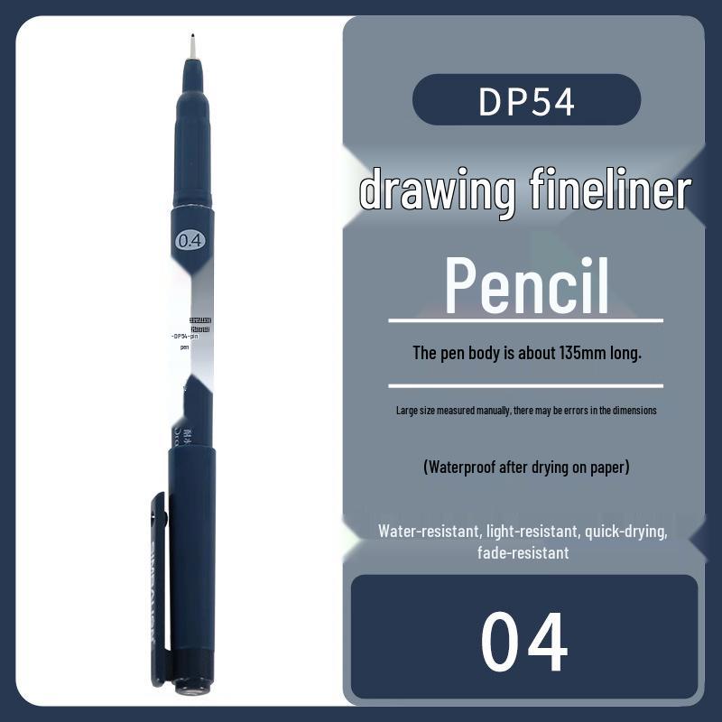 Lion Art Waterproof Syringe Pen for Manga & Line Drawing, Black, 0.05-0.1mm