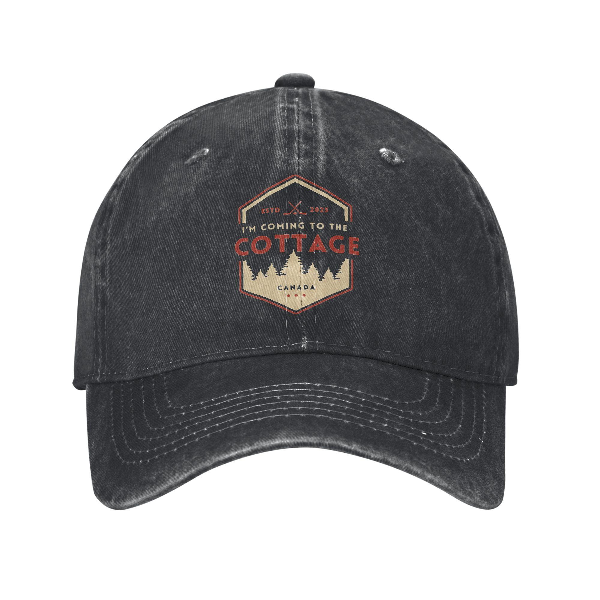 

Heated Rivalry Lover Romance Hockey Couple Men Women Baseball Cap I m Coming To The Cottage Distressed Washed Hats Cap Headwear One Size
