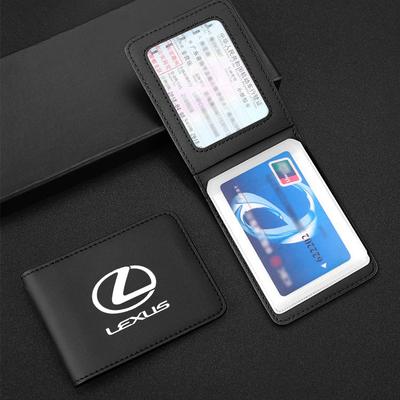 Car Driver License Suede Leather Bag Auto Driving Documents Wallet For F SPORT ES RX NX LS UX LM LX GX LC RZ IS CT GS RC