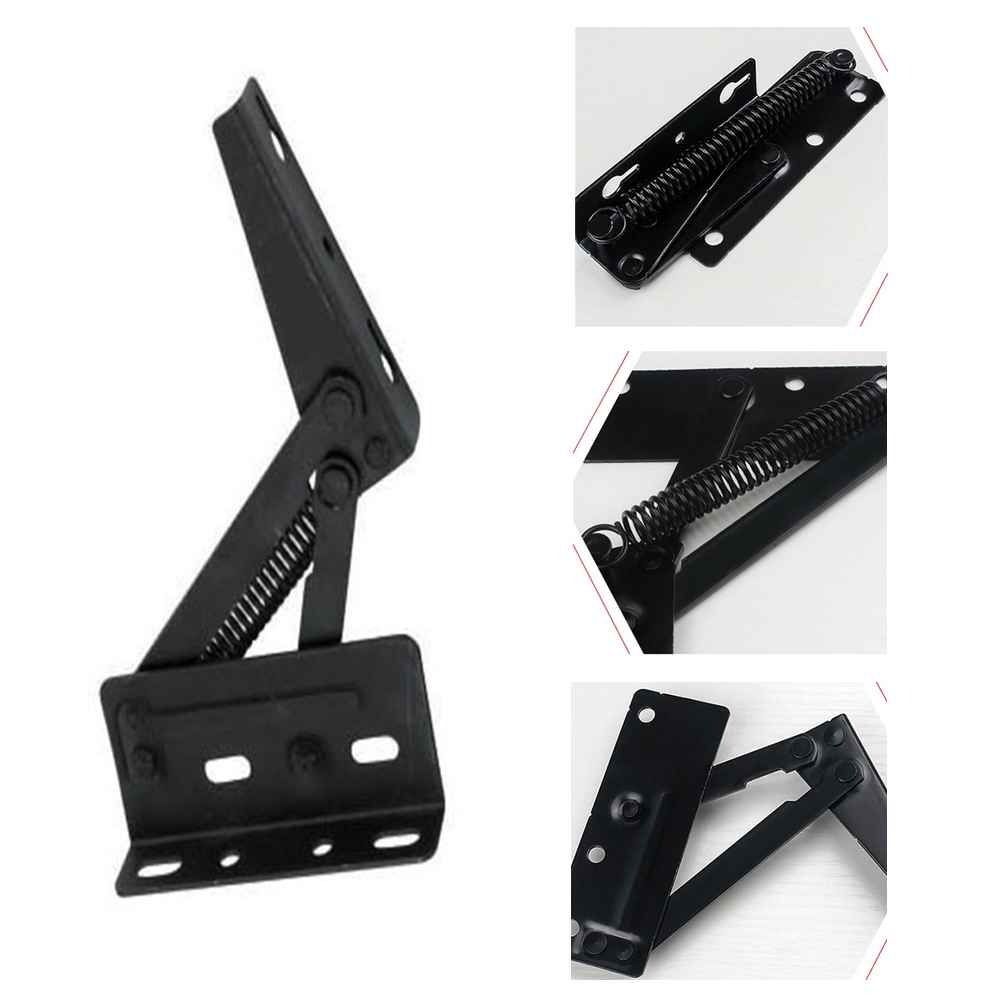 2pcs Bridge Shaped Spring Hinges Bracket Cabinet Door Support Durable Door Hinge Cabinet
